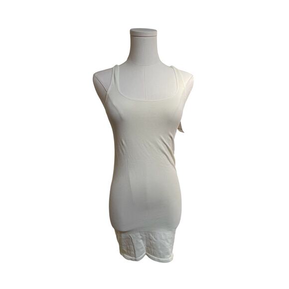 Free People Everyday Scooped Slip Dress Y-Back Tank In Ivory Size M/L NWT - Picture 1 of 8
